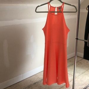 Bright peach color dress! Only worn once